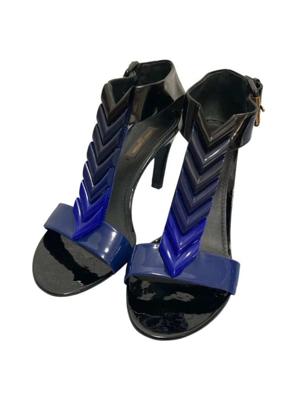 Louis Vuitton Chevron Gradient T Strap Pumps Blue Black Spring Summer